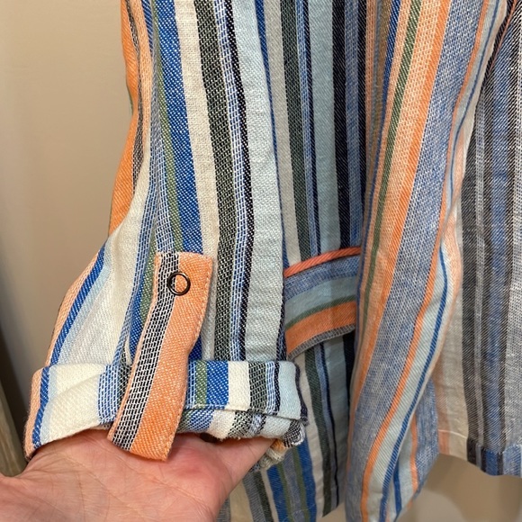 Caslon | Colorful Linen Striped Blazer - Picture 4 of 6